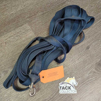Soft Nylon Web Lunge Line, loop handle, snap loop *gc, dirty, stains, mnr rubs
