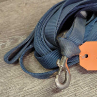 Soft Nylon Web Lunge Line, loop handle, snap loop *gc, dirty, stains, mnr rubs
