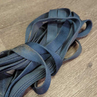 Soft Nylon Web Lunge Line, loop handle, snap loop *gc, dirty, stains, mnr rubs
