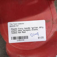 Plastic Curry, handle *gc/fair, dirty, stains, bent, scrapes, cracks, faded, hair
