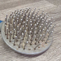 Hard Bristle Mane & Tail Brush, string *gc/fair, hairy, missing & broken bristles, scrapes, stains
