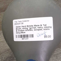 Hard Bristle Mane & Tail Brush, string *gc/fair, hairy, missing & broken bristles, scrapes, stains
