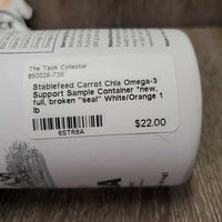 Carrot Chia Omega-3 Support Sample Container *new, full, broken "seal"
