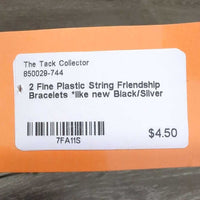 2 Fine Plastic String Friendship Bracelets *like new

