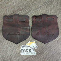 2 Leather Billet Guards *vgc, mnr dents & stains
