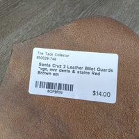 2 Leather Billet Guards *vgc, mnr dents & stains
