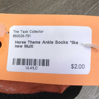Horse Theme Ankle Socks *like new
