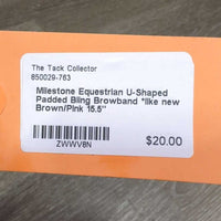 U-Shaped Padded Bling Browband *like new

