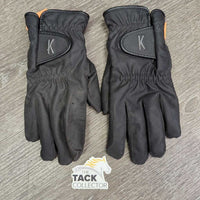Pr Winter Riding Gloves *vgc, clean, mnr rubs, creases & residue?
