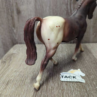 Vintage Liver Chestnut Appaloosa Braided Sport Horse #632 *gc, scratches, scuffs, stains, ear rubs
