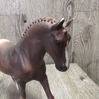 Vintage Liver Chestnut Appaloosa Braided Sport Horse #632 *gc, scratches, scuffs, stains, ear rubs
