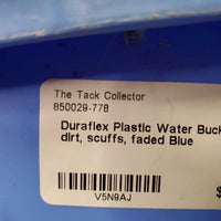 Flat Back Plastic Bucket *gc, dirt, scuffs, faded, residue, scuffs, scrapes, smells
