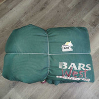 Hvy Winter Blanket, 2 legs, neck "Bars West" *gc, mnr dirt, older, stains, film, loose seam ends, mnr wpf
