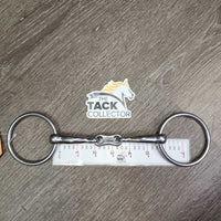 Thin Curved French Link Western Loose Ring, flat center bar *vgc, clean, mnr residue, stains, scuffs & scratches
