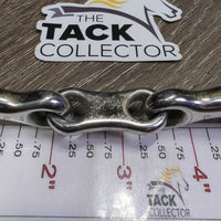 Thin Curved French Link Western Loose Ring, flat center bar *vgc, clean, mnr residue, stains, scuffs & scratches
