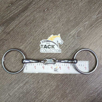 Thin Curved French Link Western Loose Ring, flat center bar *vgc, clean, mnr residue, stains, scuffs & scratches
