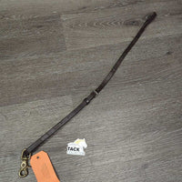 Narrow Adjustable Standing Martingale Strap, brass snap *vgc/gc, clean, mnr dents, scrapes, creases, dirt & rubs, xholes, missing keeper
