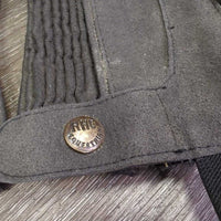 JUNIORS Thick Synthetic Micro Suede Half Chaps *gc, dirt, faded, rubs
