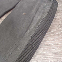 JUNIORS Thick Synthetic Micro Suede Half Chaps *gc, dirt, faded, rubs
