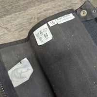 JUNIORS Thick Synthetic Micro Suede Half Chaps *gc, dirt, faded, rubs
