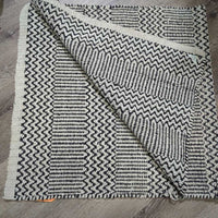 Thick Hvy Woven Western Saddle Pad - Blanket *gc/fair, dingy, snags, torn/frayed edge, frays
