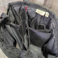 Padded Grooming Bag *gc/fair, bent/twisted piping, stains, dirty, threads, v.frayed dividers
