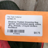Padded Grooming Bag *gc/fair, bent/twisted piping, stains, dirty, threads, v.frayed dividers
