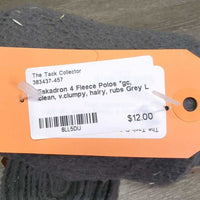 4 Fleece Polos *gc, clean, v.clumpy, hairy, rubs
