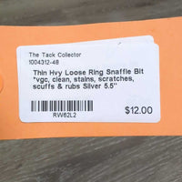 Thin Hvy Loose Ring Snaffle Bit *vgc, clean, stains, scratches, scuffs & rubs
