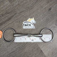Med hollow Mouth Loose Ring Snaffle Bit *gc/fair, dirty, stains, residue, rubs, scratches, chewed
