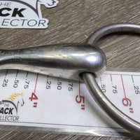 Med hollow Mouth Loose Ring Snaffle Bit *gc/fair, dirty, stains, residue, rubs, scratches, chewed
