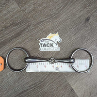 Med hollow Mouth Loose Ring Snaffle Bit *gc/fair, dirty, stains, residue, rubs, scratches, chewed
