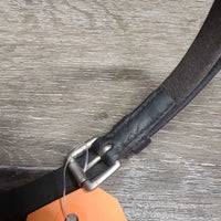 Thick Soft Leather Flash Strap Only, Roller Buckle, 2 keepers *vgc/gc, clean, mnr rubs & dry edges
