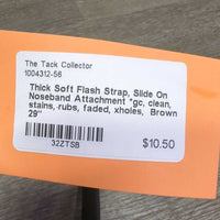 Thick Soft Flash Strap, Slide On Noseband Attachment *gc, clean, stains, rubs, faded, xholes

