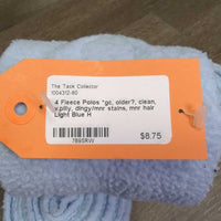 4 Fleece Polos *gc, older?, clean, v.pilly, dingy/mnr stains, mnr hair

