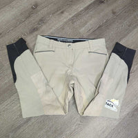 Full Seat Breeches *gc, seam puckers, seat: rubs, pills & stains, older
