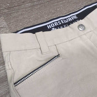 Full Seat Breeches *gc, seam puckers, seat: rubs, pills & stains, older
