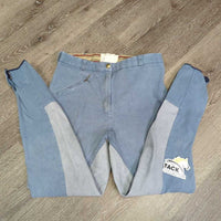 High Waist Full Seat Breeches *gc, faded, puckers, older, stains, v.pilly lining
