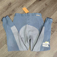 High Waist Full Seat Breeches *gc, faded, puckers, older, stains, v.pilly lining
