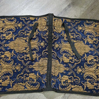 Thick Quilt Dressage Saddle Pad, tabs *vgc, clean, hairy, faded, rubs, puckers, dingy underside
