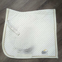 Quilt Dressage Pad, piping *gc, clean, pills, stains, mnr threads, unstitched, dingy
