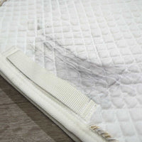 Quilt Dressage Pad, piping *gc, clean, pills, stains, mnr threads, unstitched, dingy
