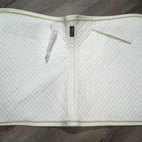 Quilt Dressage Pad, piping *gc, clean, pills, stains, mnr threads, unstitched, dingy
