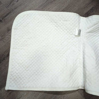 Quilt Dressage Pad, piping *gc, clean, pills, stains, mnr threads, unstitched, dingy
