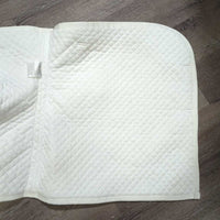 Quilt Dressage Pad, piping *gc, clean, pills, stains, mnr threads, unstitched, dingy
