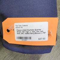Fleece Lined Keyhole Quarter Sheet, tail *vgc, v. wpf, mnr hair, dust, dirt, faded

