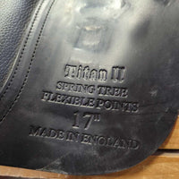 17" M 4.75" Euroriding Titan II Dressage Saddle, Green Nylon/Fleece Lined Saddle Storage - Carry Bag, Wool Flocking, xlg Rear Gusset Panels, XLg External Front Blocks, Flaps: 16.5"L x 11"W Serial #: 302 080 323 17
