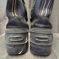 Tall Winter Riding Boots, Zipper, Laces *gc/fair, dirty, hairy, v.holey/torn inner heels
