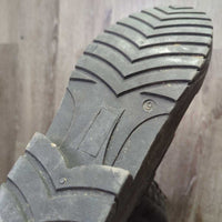 Tall Winter Riding Boots, Zipper, Laces *gc/fair, dirty, hairy, v.holey/torn inner heels
