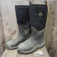 Tall Insulated Muck Boots *gc, dirty, faded, scuffs, creases, lining creases/folds
